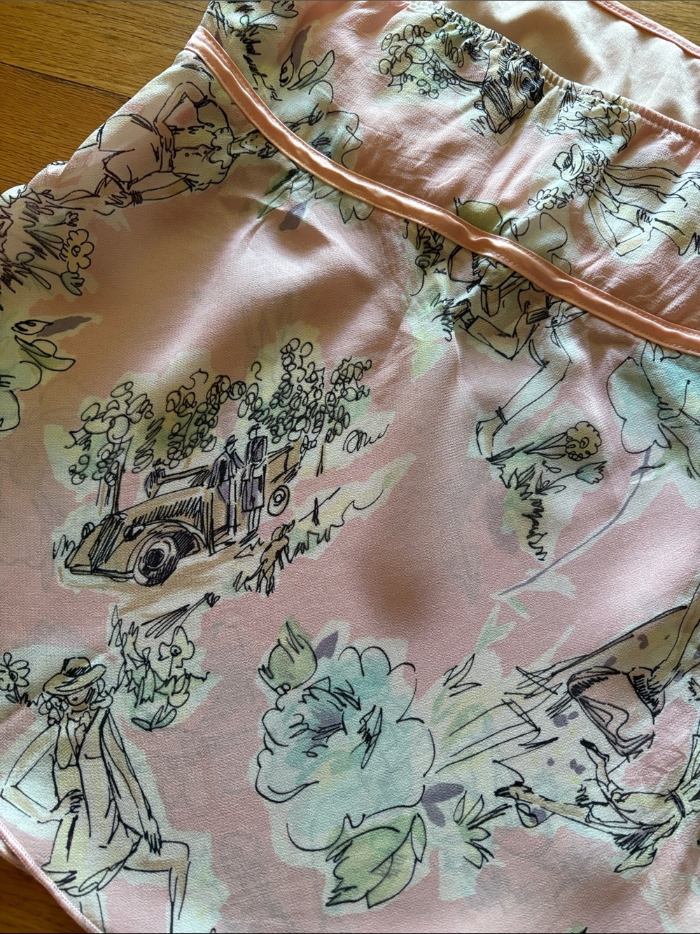 y2k Arden B pink handkerchief hem strapless going out top - Picture 5 of 7